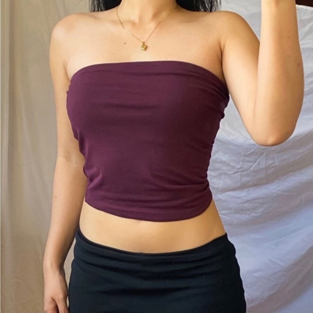 American Eagle Maroon Tube Top